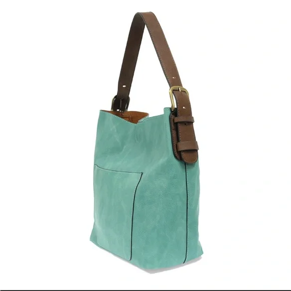 Joy Susan turquoise hobo tote - Picture 1 of 8